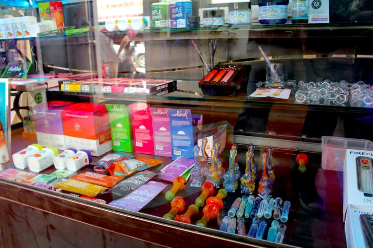 Glass pipes and accessories at Telluride Green Room